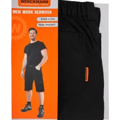 Werckmann Werkbermuda Zwart,Grijs Hot